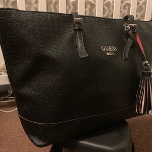 G by guess black signature bag